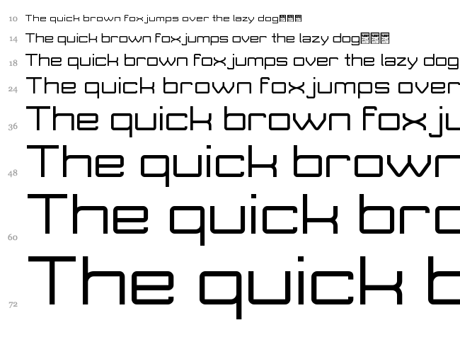 Move-X font waterfall